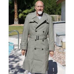 USMC All Weather Marine Trench Coat Sage Size 42S